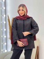 مانتو ژاکارد جلو باز کد 4500 - تصویر 4