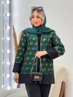 مانتو آستین آینه دوزی کد 4363 - تصویر 13