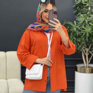 مانتو لنین بغل سه دکمه کد 4344