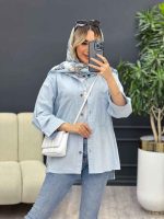 مانتو لنین بغل سه دکمه کد 4344 - تصویر 8