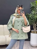 مانتو لینن ده دکمه کد 4454 - تصویر 11