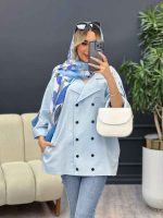 مانتو لینن ده دکمه کد 4454 - تصویر 3