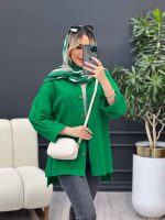 مانتو لنین بغل سه دکمه کد 4344 - تصویر 12