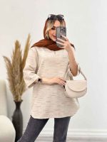 مانتو لینن نچرال یقه دار کد 4508 - تصویر 25