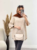 مانتو لینن نچرال یقه دار کد 4508 - تصویر 5