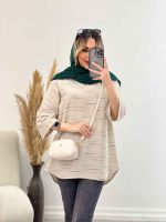 مانتو لینن نچرال یقه دار کد 4508 - تصویر 4