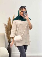 مانتو لینن نچرال یقه دار کد 4508 - تصویر 12