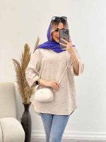 مانتو لینن نچرال یقه دار کد 4508 - تصویر 11