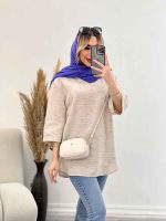 مانتو لینن نچرال یقه دار کد 4508 - تصویر 2