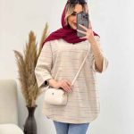 مانتو لینن نچرال یقه دار کد 4508