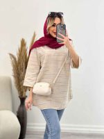 مانتو لینن نچرال یقه دار کد 4508 - تصویر 16