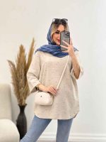 مانتو لینن نچرال یقه دار کد 4508 - تصویر 9