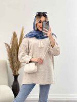 مانتو لینن نچرال یقه منگوله دار کد 4507 - تصویر 21