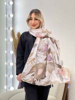 شال طرح گل آفتاب گردان کد 4458 - تصویر 9