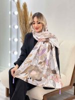 شال طرح گل آفتاب گردان کد 4458 - تصویر 16
