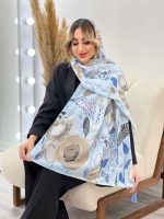شال طرح گل آفتاب گردان کد 4458 - تصویر 15