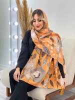شال طرح گل آفتاب گردان کد 4458 - تصویر 11