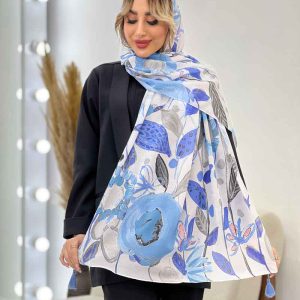 شال طرح گل آفتاب گردان کد 4458