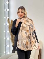 شال طرح گل آفتاب گردان کد 4458 - تصویر 6