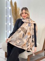 شال طرح گل آفتاب گردان کد 4458 - تصویر 14