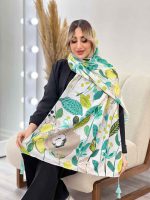 شال طرح گل آفتاب گردان کد 4458 - تصویر 7