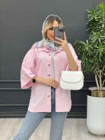مانتو لینن جیب دکمه کد 4510 - تصویر 8
