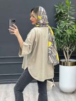 مانتو لینن جیب دکمه کد 4510 - تصویر 13