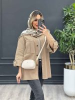 مانتو لینن جیب پیله بغل دو دکمه کد 4489 - تصویر 18