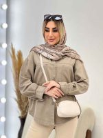 مانتو کتان دو جیب پشت پیله کد 4465 - تصویر 13