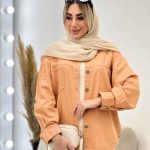 مانتو کتان دو جیب پشت پیله کد 4465
