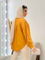 مانتو کتان دو جیب پشت پیله کد 4465 - تصویر 22