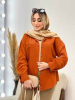 مانتو کتان دو جیب پشت پیله کد 4465 - تصویر 30