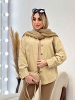 مانتو کتان دو جیب پشت پیله کد 4465 - تصویر 7