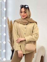 مانتو کتان دو جیب پشت پیله کد 4465 - تصویر 18