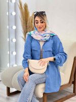 مانتو کرسپو جلو دکمه کد 4467 - تصویر 5