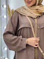 مانتو کرسپو جلو دکمه کد 4467 - تصویر 10