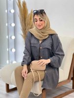 مانتو کرسپو جلو دکمه کد 4467 - تصویر 28