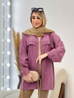 مانتو کرسپو جلو دکمه کد 4467 - تصویر 23