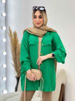 مانتو کرسپو جلو دکمه کد 4467 - تصویر 17