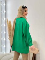 مانتو کرسپو جلو دکمه کد 4467 - تصویر 26
