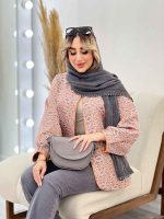 مانتو دوخت دار مغزی دوزی کد 4514 - تصویر 9