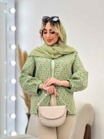 مانتو دوخت دار مغزی دوزی کد 4514 - تصویر 7