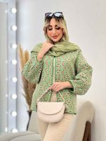 مانتو دوخت دار مغزی دوزی کد 4514 - تصویر 5