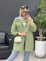 مانتو کتان دو جیب پایین کد 4476 - تصویر 15