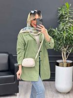 مانتو کتان دو جیب پایین کد 4476 - تصویر 5