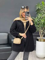 مانتو کتان دو جیب پایین کد 4476 - تصویر 12