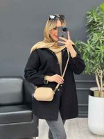 مانتو کتان دو جیب پایین کد 4476 - تصویر 7