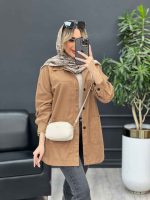 مانتو کتان دو جیب پایین کد 4476 - تصویر 6