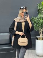 مانتو لینن چهاردکمه آستین پاکتی کد 4484 - تصویر 18