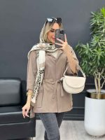 مانتو لینن دکمه مخفی دو جیب کد 4452 - تصویر 19